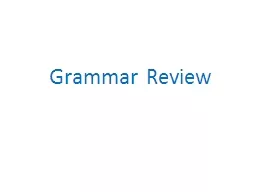 Grammar Review Clauses