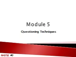 Module 5 Questioning Techniques