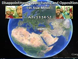 Asia Minor Disappointment, Opportunity