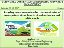 5TH WORLD CONVENTION ON RECYCLING AND WASTE MANAGEMENT