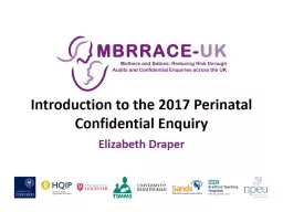 Introduction to the 2017 Perinatal Confidential Enquiry