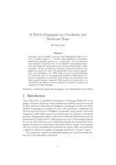 A Model of Language in a Synchronic and Diachronic Sen