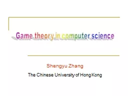 Shengyu Zhang The Chinese University of Hong Kong