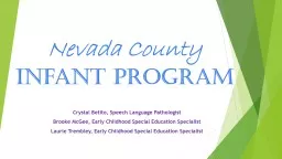 Nevada County  INFANT PROGRAM