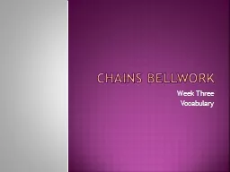 Chains  Bellwork   Week Three