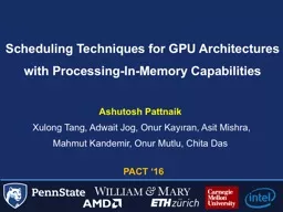 Scheduling Techniques for GPU Architectures