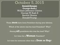 October 5, 2015 Ronald Reagan