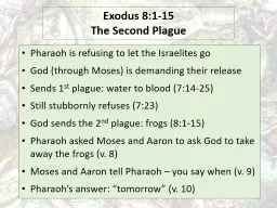 Exodus 8:1-15 The Second Plague