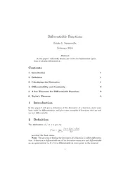 Dierentiable Functions Ericka L