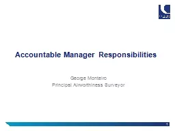 Accountable Manager Responsibilities