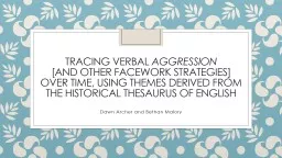 Tracing verbal  aggression