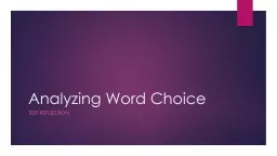 Analyzing Word Choice
