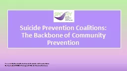 Suicide Prevention Coalitions: