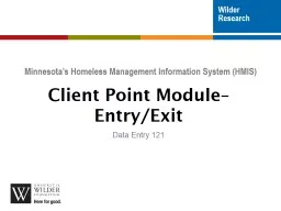 Minnesota’s Homeless Management Information System (HMIS)