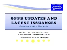 GPPB UPDATES  AND LATEST ISSUANCES