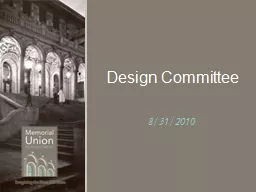 Design Committee 8/31/2010