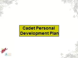 Cadet Personal  Development Plan