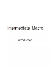Intermediate Macro Introduction
