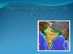 Phytogeographical  regions of India