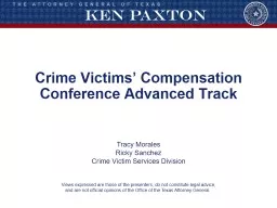 Crime Victims’ Compensation