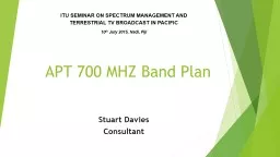 APT 700 MHZ Band Plan