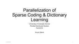 Parallelization of Sparse