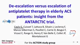 De-escalation versus escalation of antiplatelet therapy in elderly ACS patients: insight