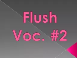 Flush Voc. #2 erratic