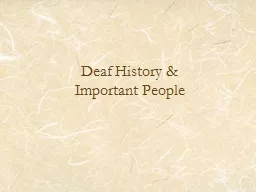 Deaf History  &