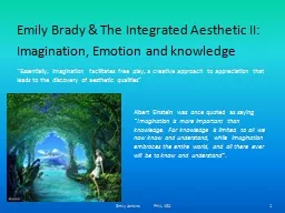 Emily Brady & The Integrated Aesthetic II: