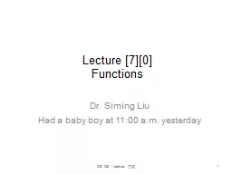 Lecture [7][0] Functions
