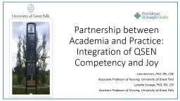 Partnership between Academia and Practice: Integration of QSEN Competency and Joy