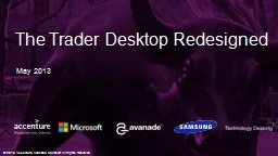 The Trader Desktop Redesigned
