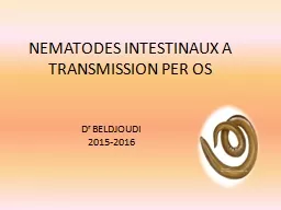 NEMATODES INTESTINAUX A TRANSMISSION PER OS
