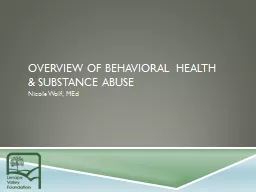 Overview of Behavioral Health