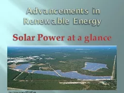 Advancements in Renewable Energy