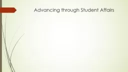 Advancing through Student Affairs