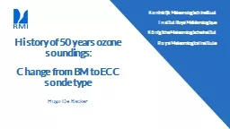 History of 50 years ozone soundings:
