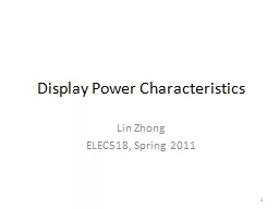 1 Display Power Characteristics