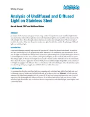 White Paper Analysis of Undiffused and Diffused Light