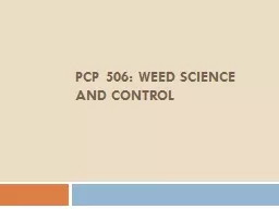 PCP 506: WEED  SCIENCE