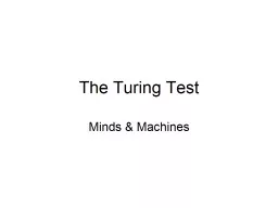 The Turing Test Minds &