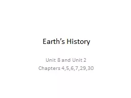 Earth’s History Unit 8 and Unit 2