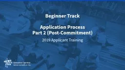 Beginner Track  Application Process