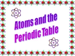 Atoms and the  Periodic Table