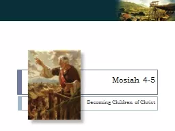 Mosiah  4-5 Becoming Children of Christ