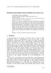 Restriction en yme digestio n of heterochr tin in Dros