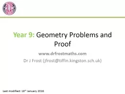 Year 9:  Geometry Problems and Proof