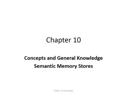 Chapter 10 Concepts and General Knowledge