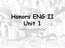 Honors ENG II Unit 1